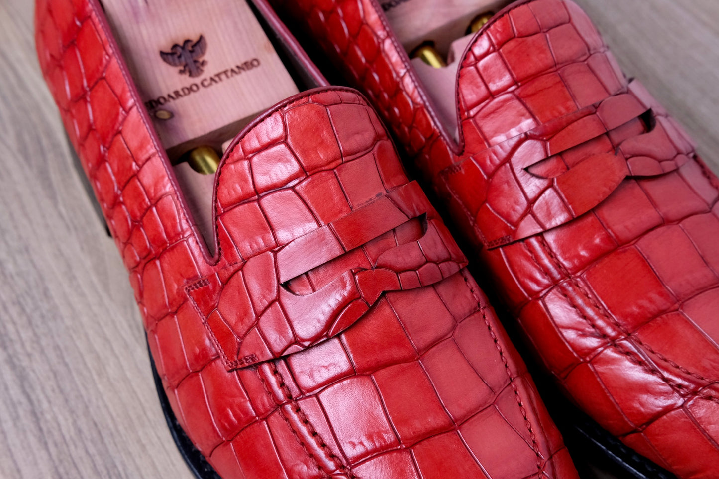 Classic Penny Loafers Printed Alligator