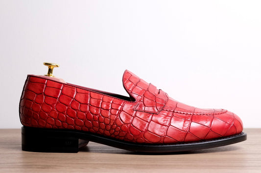 Classic Penny Loafers Printed Alligator