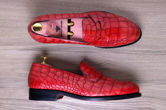 Classic Penny Loafers Printed Alligator